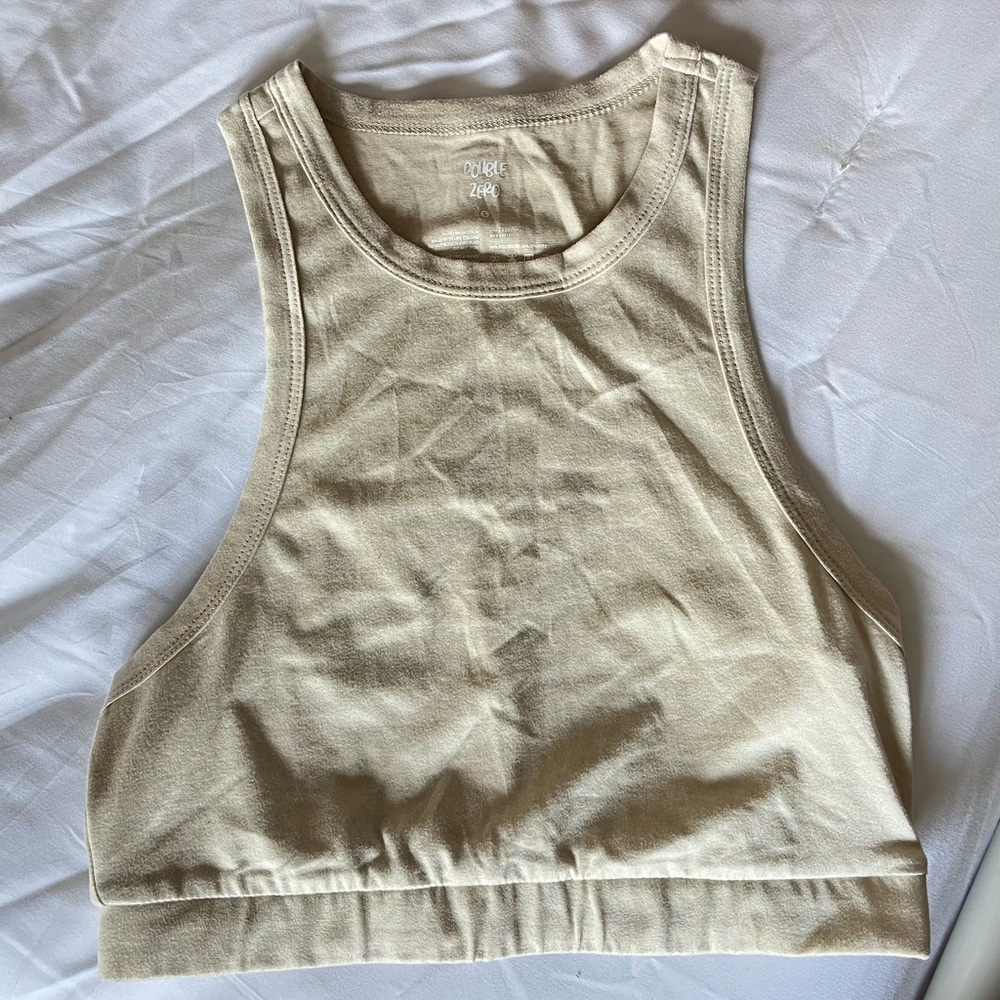 Cream Workout Top - Picture 2 of 3